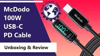 McDodo USB PD cable (Type-C to Type-C) with charging power visual display - Unboxing & Review