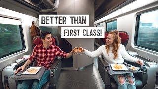 High Speed EXECUTIVE CLASS Train Ride! - Tour & Food Review (Venice, Italy to Rome)