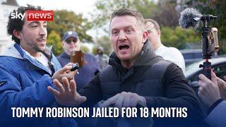 Tommy Robinson jailed after admitting contempt of court