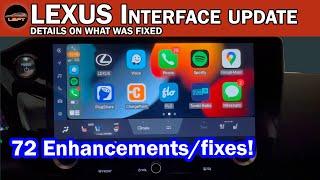 72 issues fixed in the latest Lexus Interface Update!  - Version 2170