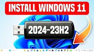 How to install Windows 11 from USB flash drive in 2024 / Install Windows 11 from USB Step-By-Step.