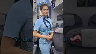 Top 10 Most Beautiful Air Hostess Uniform  #shorts