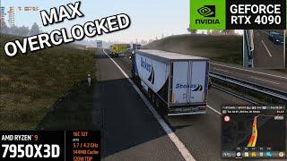 Euro Truck Simulator 2 | RTX 4090 and 7950X3D - 1440p Ultra/High 400% Scale | FPS Test