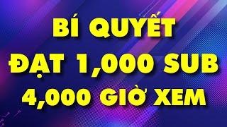 Bí quyết đạt 1000 Sub 4000 Giờ nhanh chóng và an toàn nhất 2023