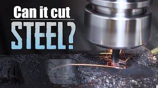 Can we cut steel on a desktop gantry router?