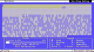 Defrag running in MS-DOS 6.22 (ASMR)