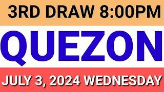 STL- QUEZON July 3, 2024 3RD DRAW RESULT