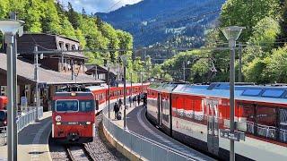 Zentralbahn Luzern Interlaken - Verstärker HGe 4/4 Pendelzüge auf der Brünig Bahn Linie 2024