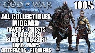 God Of War Ragnarok Midgard All Collectibles Guide - All Ravens, Chests, Favours, Artefacts etc