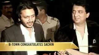 Bollywood congratulates Sachin 'Ton'dulkar