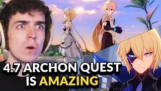 GENSHIN FINALLY DID IT! 4.7 Archon Quest FULL REACTION | Genshin Impact