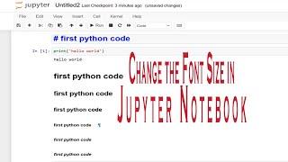 Increase font size in Jupyter notebook in few seconds