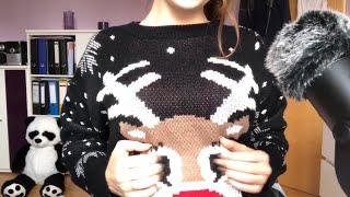 ASMR | Fabric Scratching (Ugly Christmas Sweater Edition)️