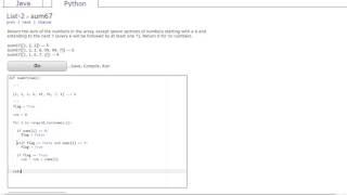 CodingBat - sum67 (Python - Lists2)