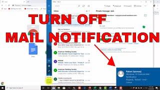 How To Turn Off AOL-Gmail-Yahoo Mail Notifications That Pops Up In The Right Corner On Your Desktop