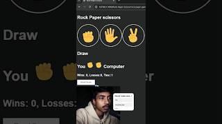 I made game with JavaScript| Rock Paper Scissors Game #coding #cssgame #code #webdevelopment