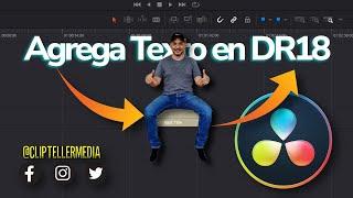 Como Agregar TEXTO en DaVinci Resolve | @ClipTellerMedia