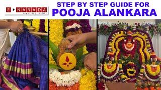 pooja decoration ideas | Kalash saree draping | House warming ceremony | Griha Pravesh homa