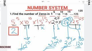 Find the number of zeros in 5⁵ x 10¹⁰ x 15¹⁵ x .............125¹²⁵||NUMBER SYSTEM||Easy Concept