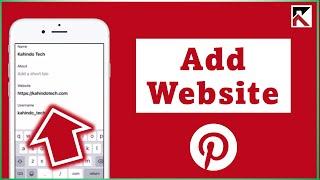 How To Add Your Website On Pinterest | Add Website Link Pinterest