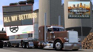 MY Settings + Arkansas Run Peterbilt CAT 6NZ   | 4k | American Truck Simulator | Realistic Driving