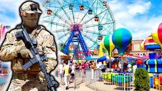 Airsoft at an Amusement Park!