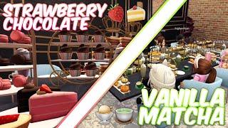 STRAWBERRY CHOCOLATE  VS VANILLA MATCHA  DESSERT CHALLENGE in Roblox Dessert Buffet! 