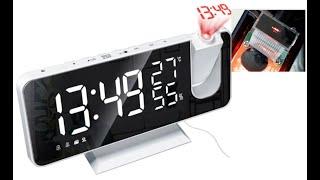 LED Projector Alarm Clock with Radio