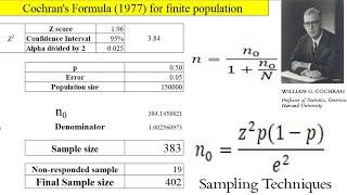 How to determine sample size for known population ?