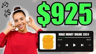 Earn $925.00 Just By Listening To Music *(FREE PAYPAL 2024)* | Make Money Online 2024