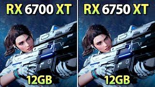 RX 6700 XT vs 6750 XT - Test in 12 Games (1440p, FSR 3.1 Frame Generation)