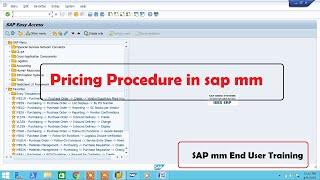 Pricing Procedure in sap mm