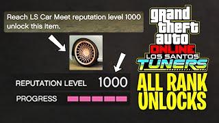 GTA Online Tuners DLC - FULL LIST OF REPUTATION RANK UNLOCKS (All 1000 Levels)