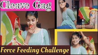 #like Force Feeding Challenge|Cleave Gag/Hogtie Challenge/Funny video/Manya Creation #entertainment