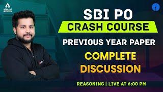 SBI PO 2021 CRASH COURSE | REASONING | PREVIOUS YEAR QUESTION PAPER SOLVED