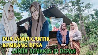 DUO JANDA DESA MUDA !! Selain Cantik Mempesona Rajin Pula, Aktivitas Bersih Bersih Di Saung Kebun