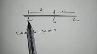 Physics-Principal of moment (find the value of x)