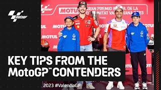 MiniGP Champs get advice from Pecco & Martin!  | 2023 #ValenciaGP MotoGP™ Social