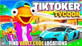 TIKTOKER TYCOON MAP FORTNITE CREATIVE - FIND VAULT CODE LOCATIONS