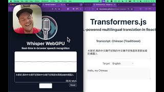 Realtime in-browser AI speech-to-text with @OpenAI Whisper and @HuggingFace Transformers.js