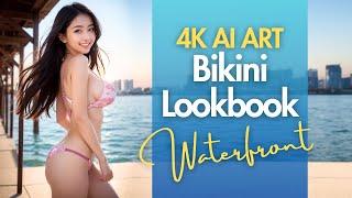 [4K] AI ART video - Japanese Model Lookbook - Waterfront