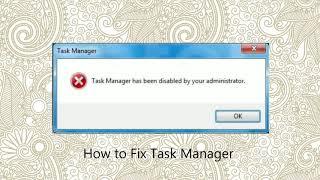 How to enable task manager in Windows 7