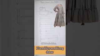 Flared Layered long dress | Sewing Tips and Tricks