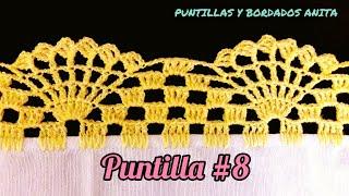 PUNTILLA #8  - DE VUELTA Y VUELTA - FÁCIL Y BONITA - PARA SERVILLETA 