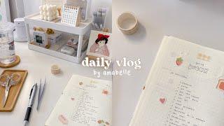 daily vlog ⋆｡˚ selfcare during spring break, totoro bag, calendar diy, nube bath, productive day 