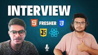 Frontend Interview For Fresher - Mock Interview | Interview HTML CSS JavaScript React Js | Interview