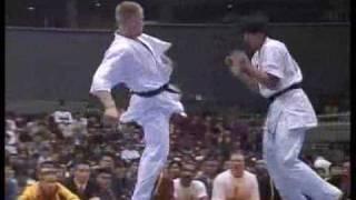 "Kyokushin Karate"　KO　(back spin & other kick)