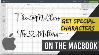 How to get special characters on fonts using MacOS