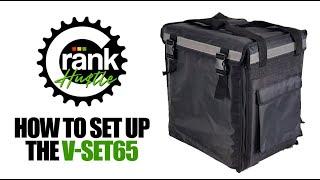 How To Set Up The Crank Hustle V-SET65 Food Delivery Backpack w/ Cup Holders and Dividers