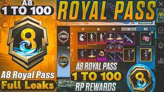 A8 ROYAL PASS IS HERE 1 TO 100 REWARDS LOOK / RELEASE DATE AND 3.3 UPDATE ( PUBG MOBILE/BGMI )A8RP